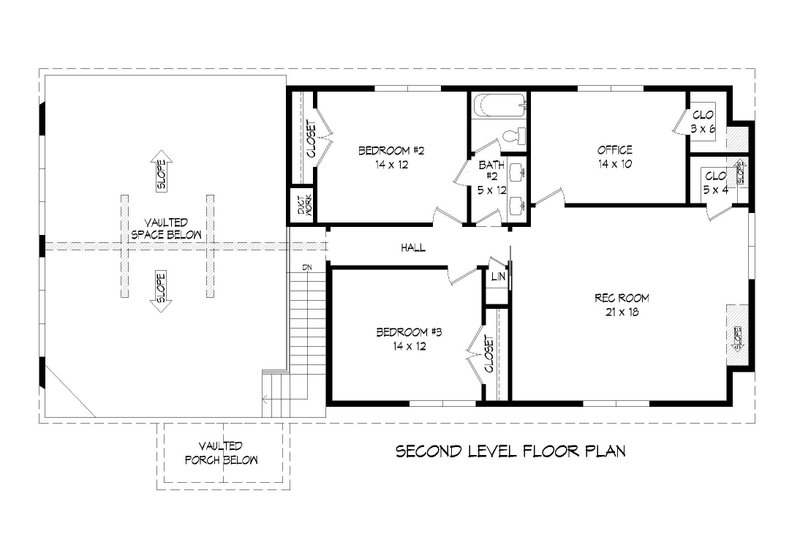 House Blueprint - Floor Plan - Upper Floor for Traditional House Plan #932-534 - 3 bed, 2.5 bath