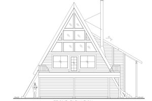 Exterior - Front Elevation 4 for Cabin House Plan #117-941 - 2 bed, 3 bath