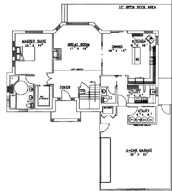 Bungalow Floor Plan - Main Floor Plan #117-584