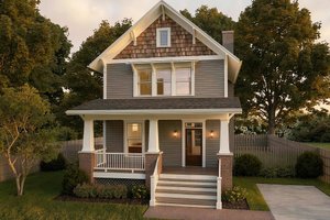 Craftsman Exterior - Front Elevation Plan #79-315