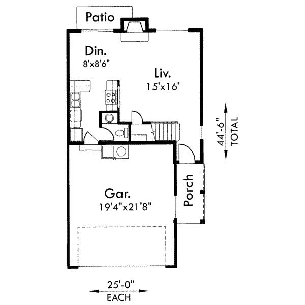 Traditional Floor Plan - Main Floor Plan #303-412