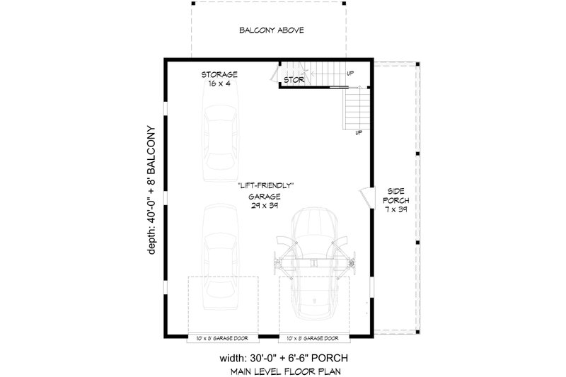 House Plan Design - Floor Plan - Main Floor for Southern House Plan #932-1422, 0 bath