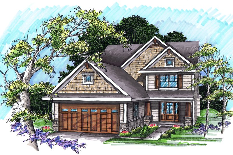 Dream House Plan - Traditional Exterior - Front Elevation Plan #70-1035