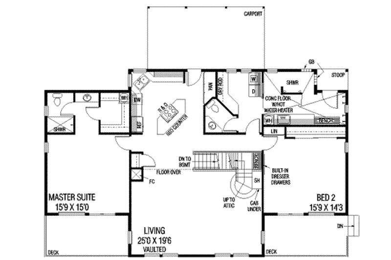 Home Plan - Floor Plan - Main Floor for Cottage House Plan #60-606 - 3 bed, 3.5 bath