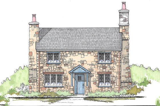 Front view - 1300 square foot cottage home