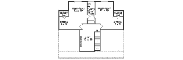 Country Floor Plan - Upper Floor Plan #81-496