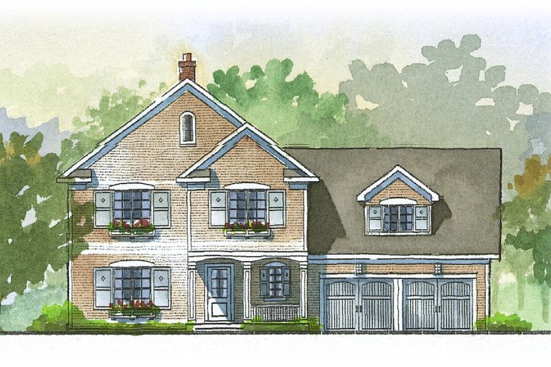 Traditional Style House Plan - 3 Beds 2.5 Baths 2728 Sq/Ft Plan #901-52
