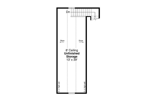 Southern Floor Plan - Upper Floor Plan #124-1350