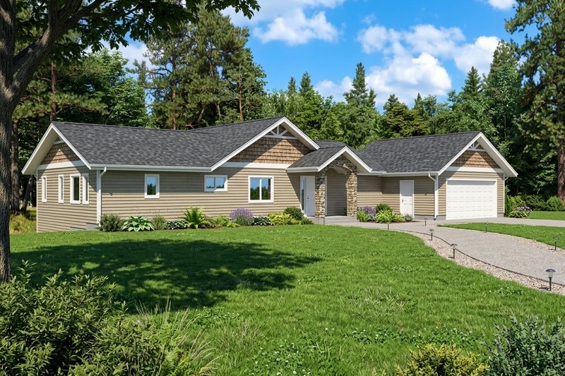Home Plan - Exterior - Front Elevation 2 for Bungalow House Plan #117-530 - 5 bed, 4 bath