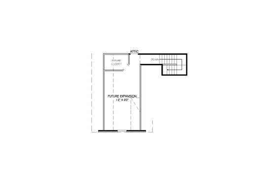 Floor Plan - Upper Floor for European House Plan #424-366 - 3 bed, 2 bath