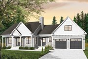 Country Style House Plan - 3 Beds 2 Baths 1432 Sq/Ft Plan #23-2463 