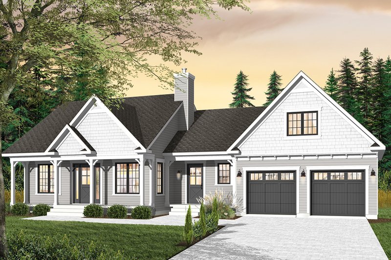 Home Plan - Exterior - Front Elevation 4 for Country House Plan #23-2463 - 3 bed, 2 bath