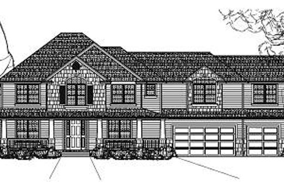 Exterior - Front Elevation for Traditional House Plan #78-220 - 3 bed, 3.5 bath