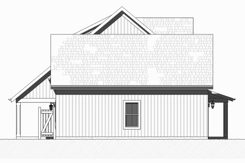 Architectural House Design - Exterior - Other Elevation 1 for Farmhouse House Plan #901-132 - 3 bed, 2.5 bath