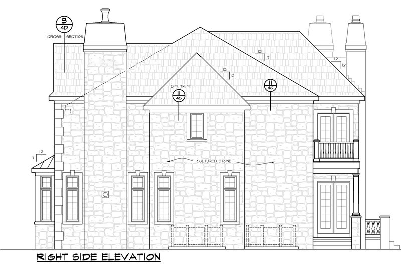 Home Plan - Exterior - Other Elevation for European House Plan #20-2210 - 5 bed, 4.5 bath