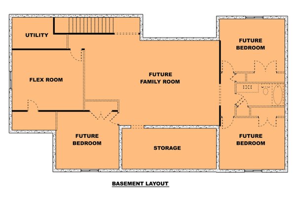 Farmhouse Floor Plan - Lower Floor Plan #1111-35