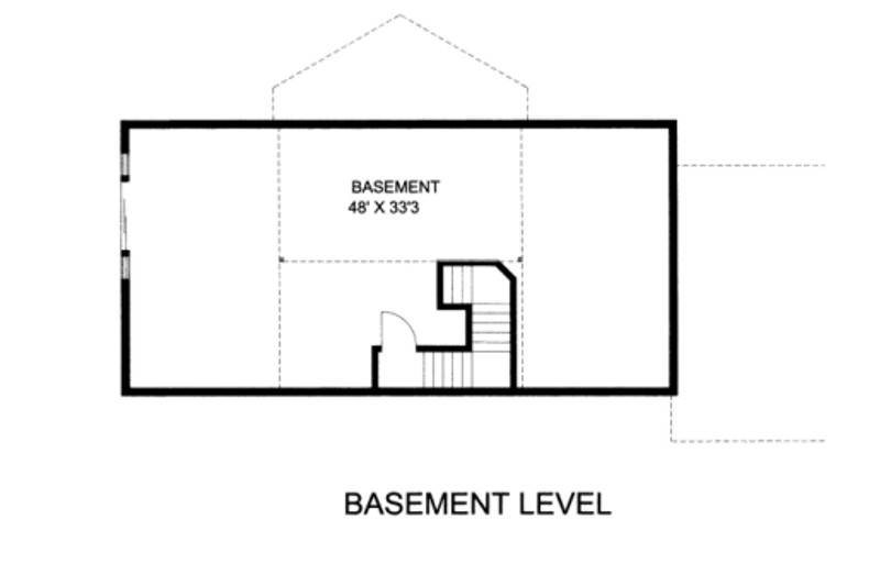 Dream House Plan - Floor Plan - Lower Floor for Modern House Plan #117-222 - 3 bed, 2 bath