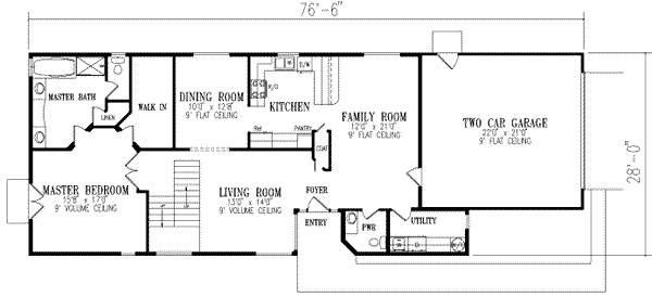 Architectural House Design - Adobe / Southwestern Floor Plan - Main Floor Plan #1-482