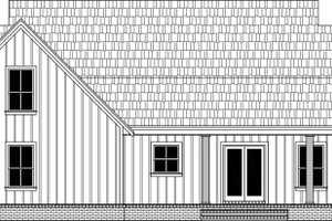Exterior - Rear Elevation for Farmhouse House Plan #21-495 - 3 bed, 3 bath