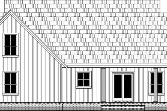 Exterior - Rear Elevation for Farmhouse House Plan #21-495 - 3 bed, 3 bath