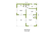 Traditional Style House Plan - 1 Beds 1 Baths 491 Sq/Ft Plan #1106-117 Floor 