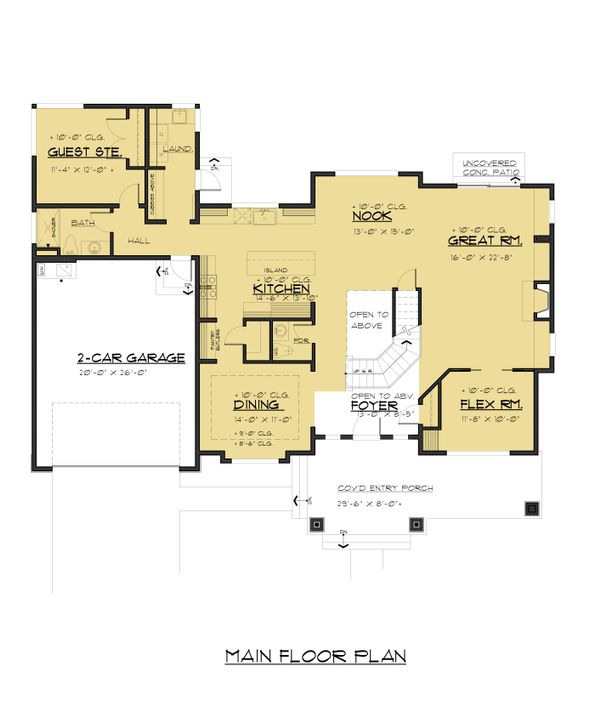Architectural House Design - Traditional Floor Plan - Main Floor Plan #1066-68