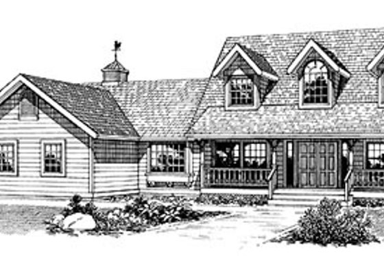 Exterior - Front Elevation for Traditional House Plan #47-282 - 3 bed, 2.5 bath