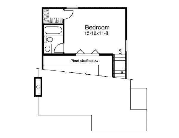 Cottage Floor Plan - Upper Floor Plan #57-392