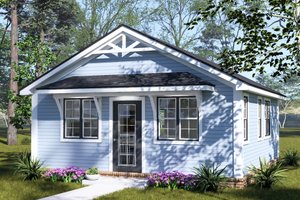Home Plan - Exterior - Front Elevation for Cottage House Plan #513-2493 - 1 bed, 1 bath