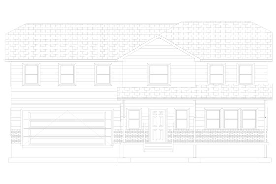 Exterior - Front Elevation 8 for Traditional House Plan #1060-138 - 4 bed, 2.5 bath