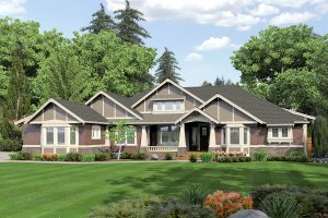 Craftsman Exterior - Front Elevation Plan #132-205