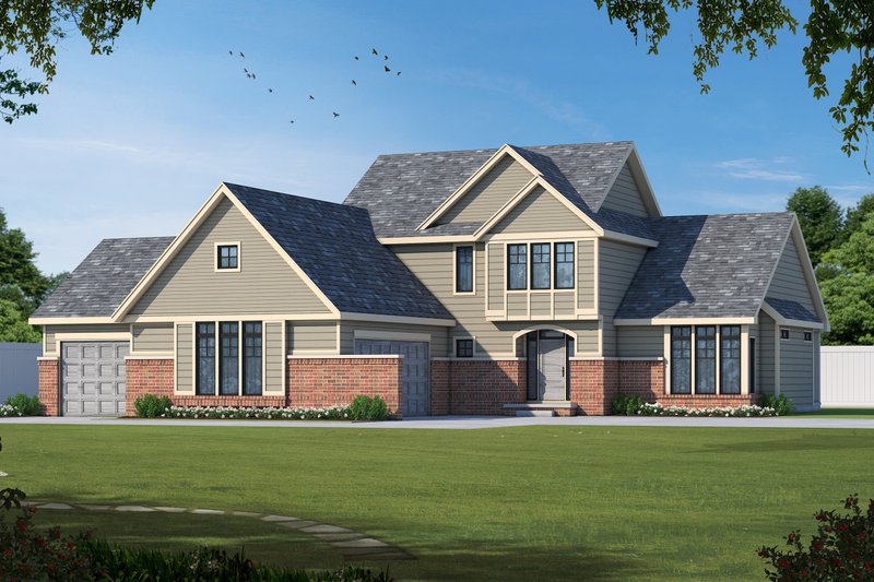 Contemporary Style House Plan - 4 Beds 2.5 Baths 2774 Sq/Ft Plan #20-2474