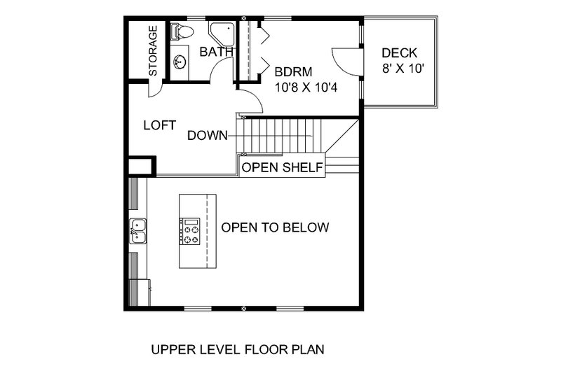 Dream House Plan - Floor Plan - Upper Floor for Craftsman House Plan #117-987 - 2 bed, 2 bath
