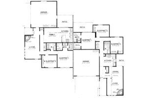 Floor Plan - Main Floor for Traditional House Plan #303-134 - 3 bed, 2 bath
