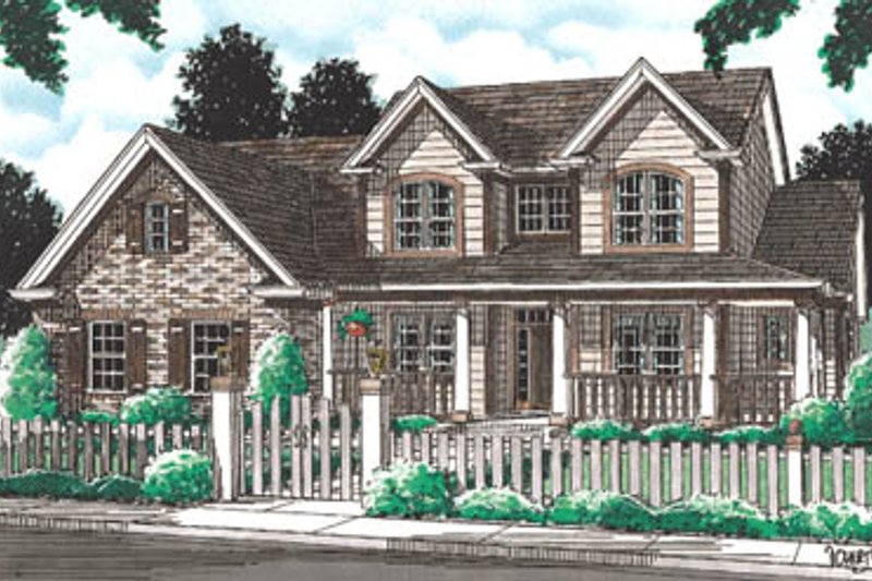 Architectural House Design - Farmhouse Exterior - Front Elevation Plan #20-192