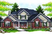 Traditional Style House Plan - 4 Beds 3.5 Baths 2596 Sq/Ft Plan #70-626 
