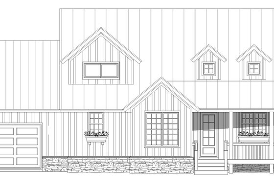 Exterior - Front Elevation 3 for Country House Plan #932-145 - 4 bed, 3.5 bath