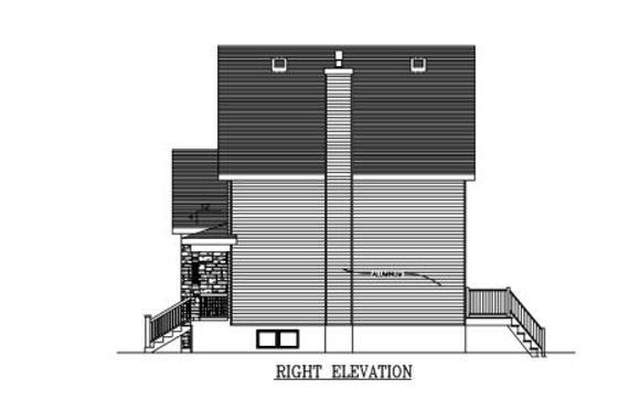 Exterior - Other Elevation for Country House Plan #138-320 - 3 bed, 1.5 bath