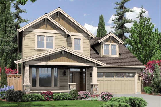 Front View - 1950 square foot Craftsman home
