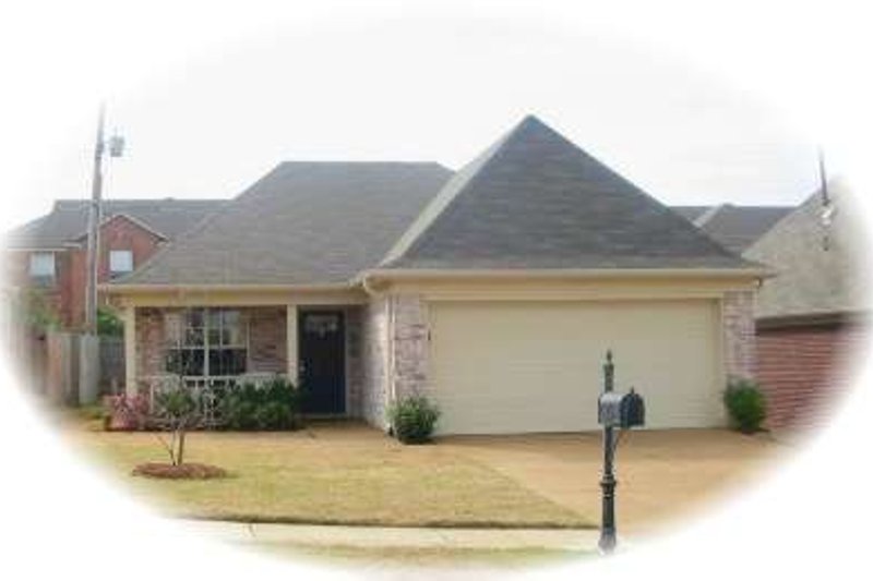 Exterior - Front Elevation 2 for European House Plan #81-1418 - 3 bed, 2 bath