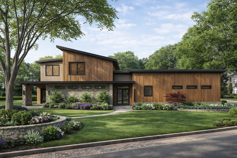 House Plan Design - Modern Exterior - Front Elevation Plan #1095-3