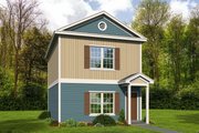 Contemporary Style House Plan - 2 Beds 2.5 Baths 1140 Sq/Ft Plan #932-158 