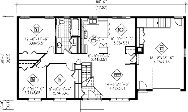 Ranch Floor Plan - Main Floor Plan #25-4103