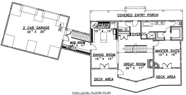 Architectural House Design - Traditional Floor Plan - Main Floor Plan #117-579