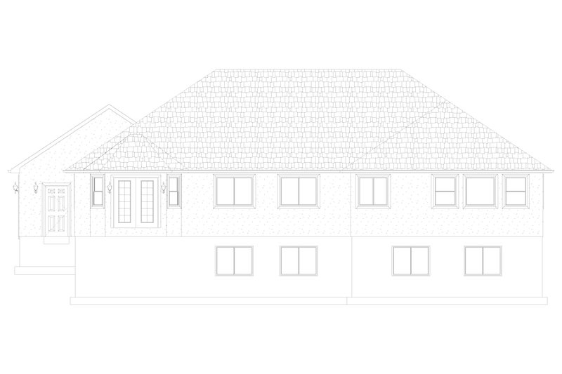 Home Plan - Exterior - Rear Elevation 3 for Ranch House Plan #1060-185 - 3 bed, 2 bath