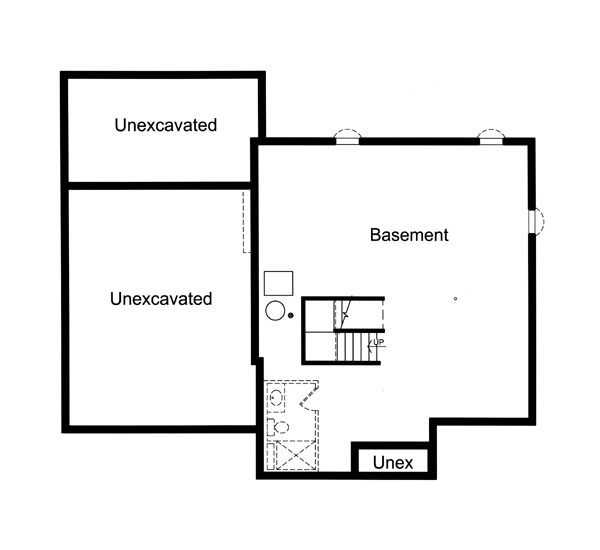 Traditional Floor Plan - Lower Floor Plan #46-474