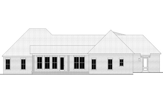Exterior - Rear Elevation for Farmhouse House Plan #430-400 - 4 bed, 2.5 bath