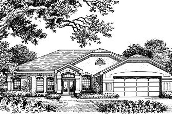 Exterior - Front Elevation for European House Plan #417-256 - 3 bed, 2.5 bath