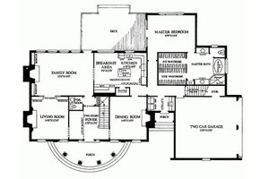 Floor Plan - Main Floor for Classical House Plan #137-127 - 4 bed, 3 bath