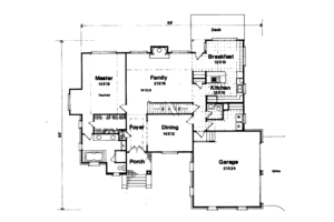 Floor Plan - Main Floor for European House Plan #41-159 - 3 bed, 2.5 bath